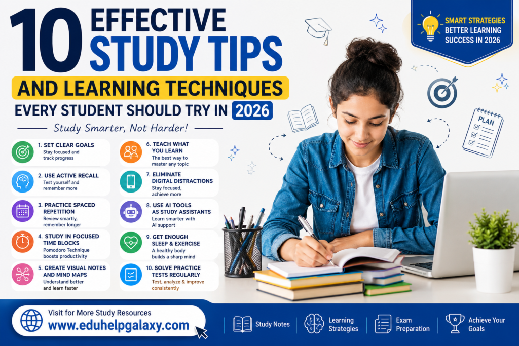 10 Effective Study Tips and Learning Techniques Every Student Should Try in 2026